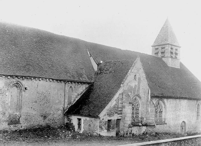 Eglise — Façade latérale — Sainte — Gemme — Médiathèque de l'architecture et du patrimoine — APMH00026806