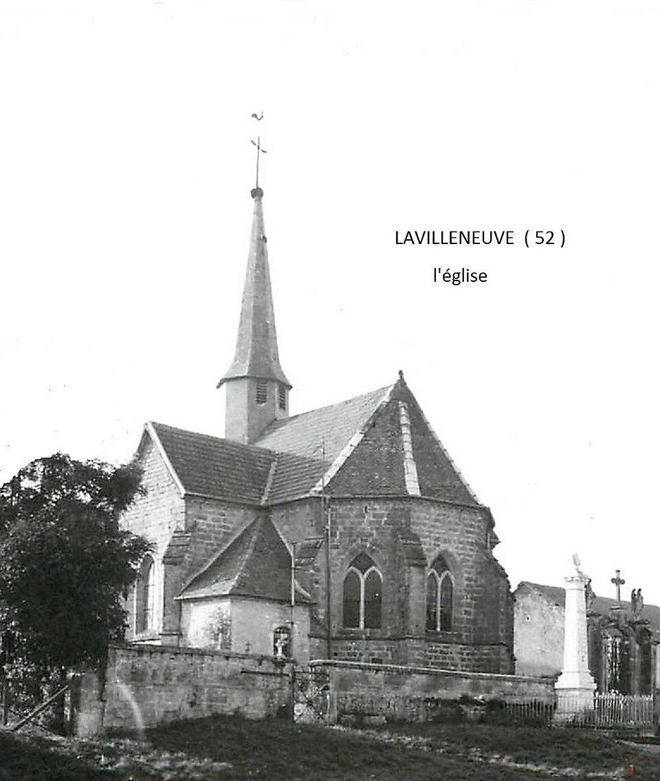 LAVILLENEUVE ( 52 ) Vue ancienne de l ' Eglise