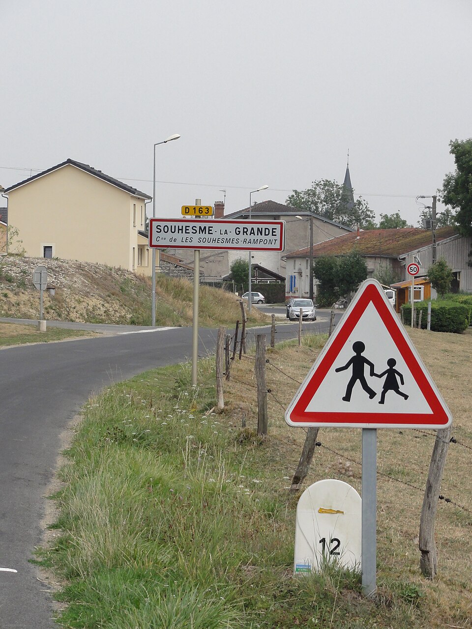 Les Souhesmes (Les Souhesmes — Rampont, Meuse) City limit sign Souhesme — la — Grande