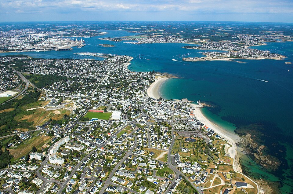 Larmor — Plage et la rade de Lorient.