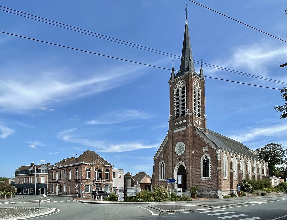 France, Nord, Avelin (01), centre