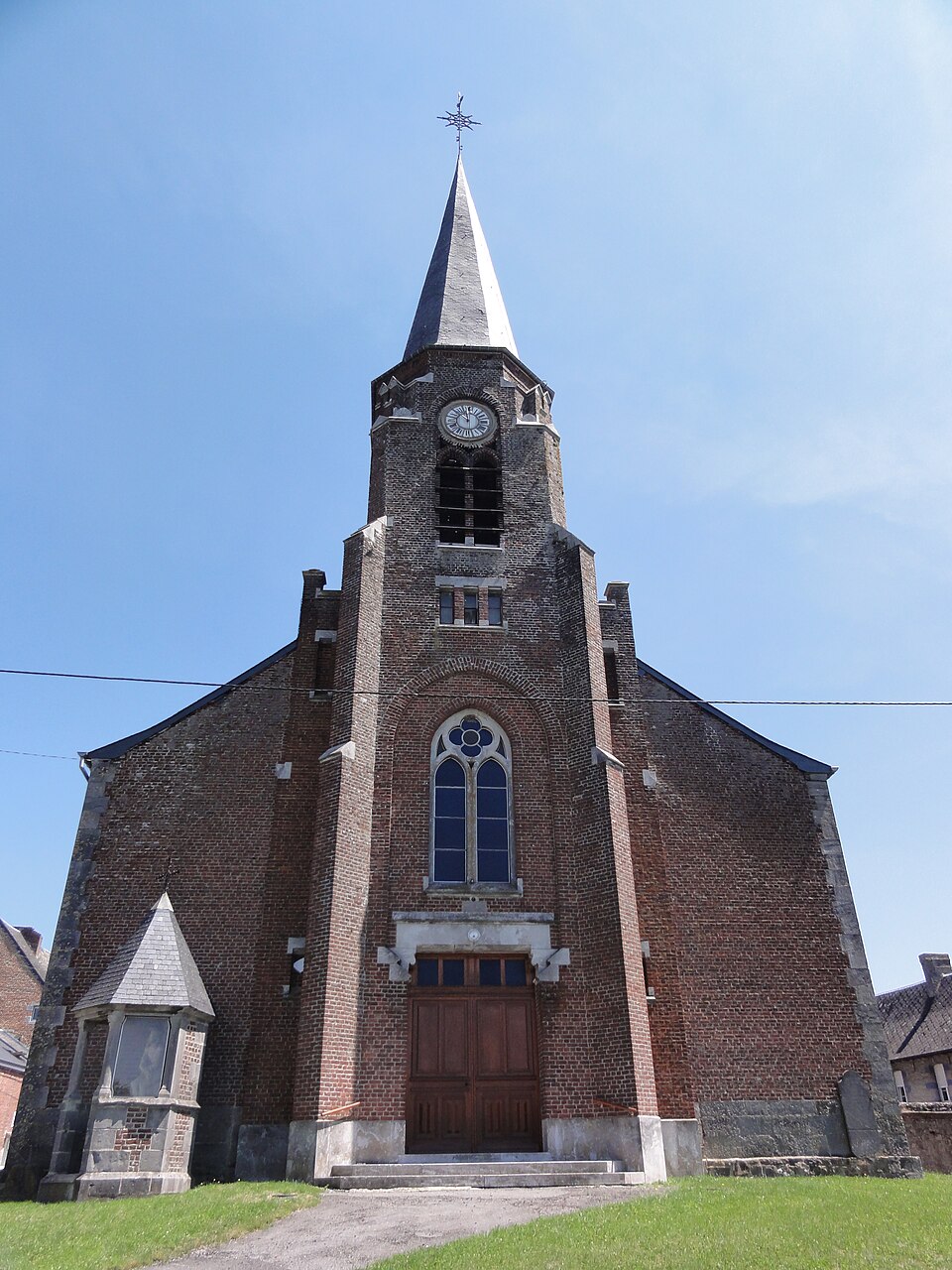 Sémeries (Nord, Fr) église façade