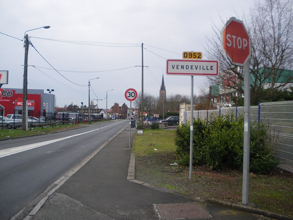 Vendeville — Panneau d'entrée