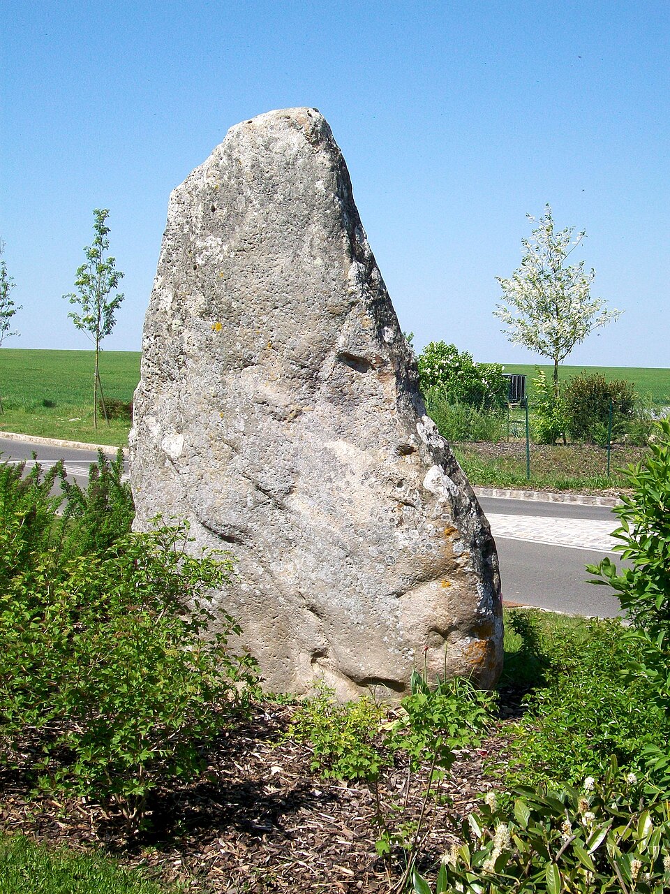 Borest (60), menhir dit la Queue de Gargantua