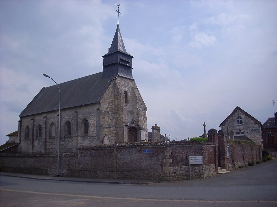 Mairie et église d'Erquinvillers