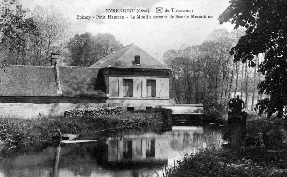 Evricourt Carte postale Moulin