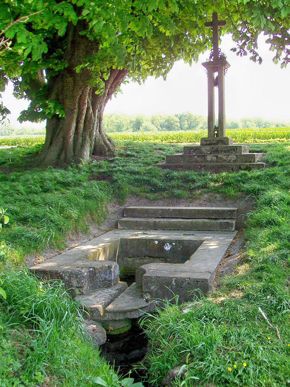 Montlognon (60), fontaine miraculeuse Sainte — Geneviève