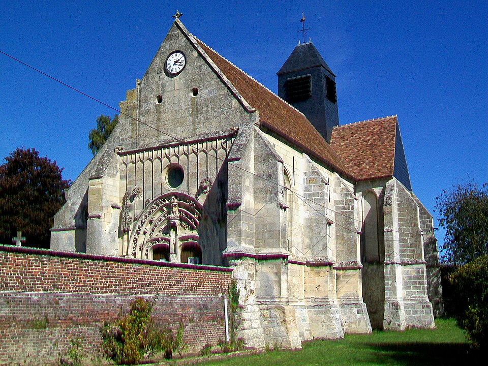 Rivecourt (60), église Saint — Wandrille