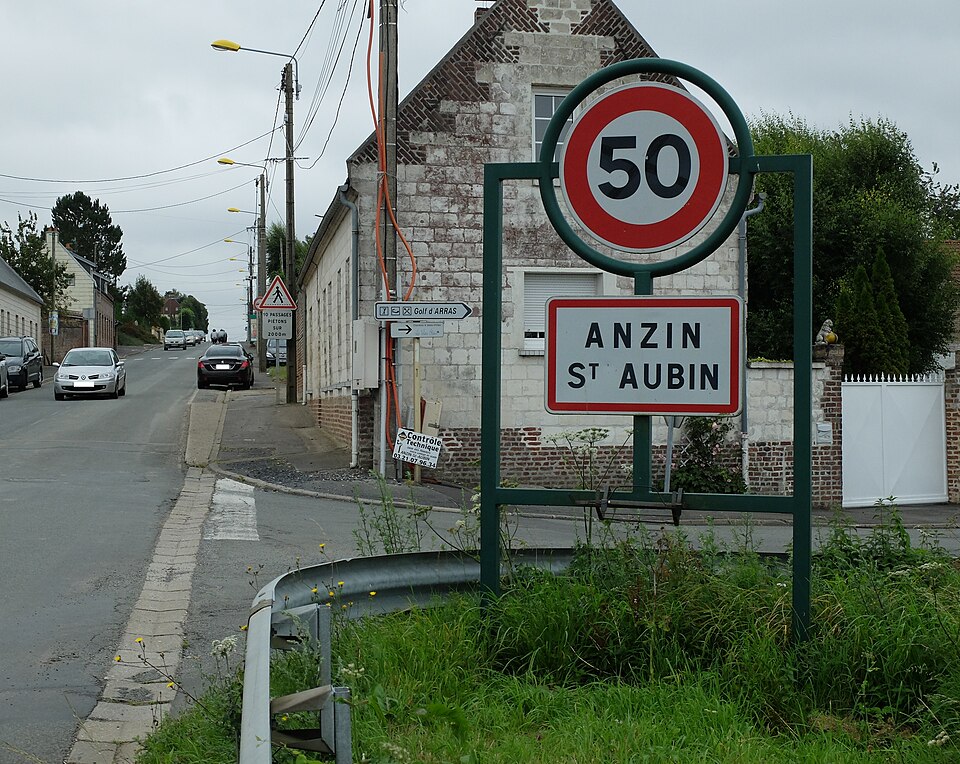 Anzin — Saint — Aubin — Panneau d'entrée