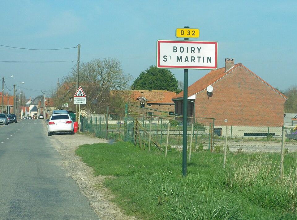 Boiry — Saint — Martin — Panneau d'entrée
