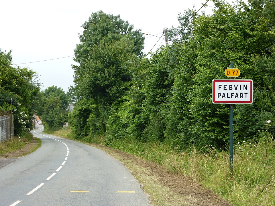 Febvin — Palfart (Pas — de — Calais) city limit sign