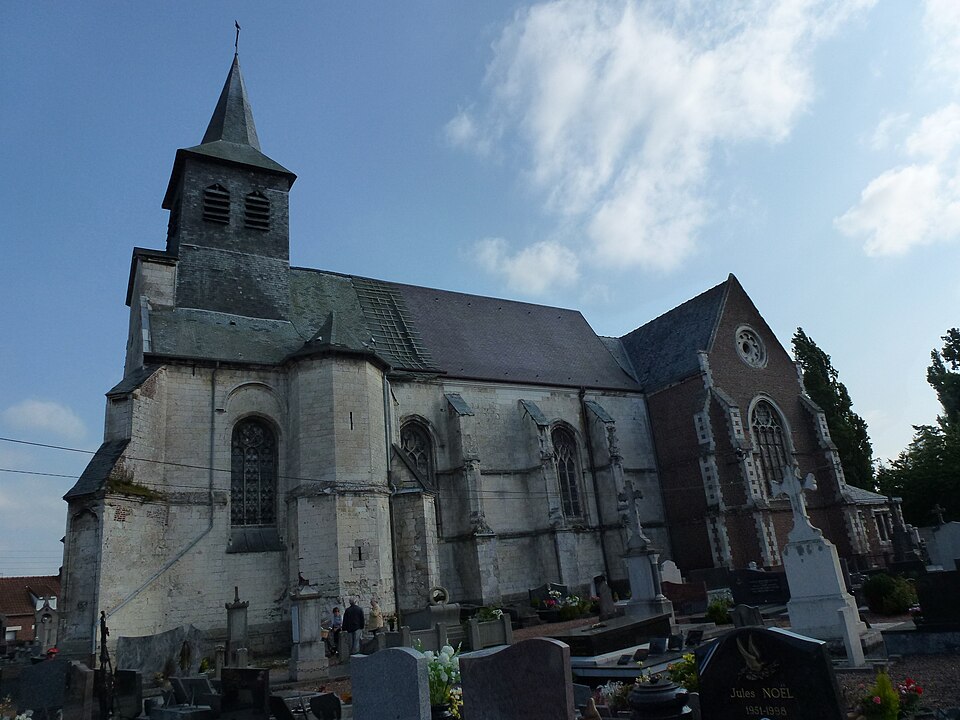 Norrent — Fontes (Pas — de — Calais, Fr) église Saint — Vaast extérieur
