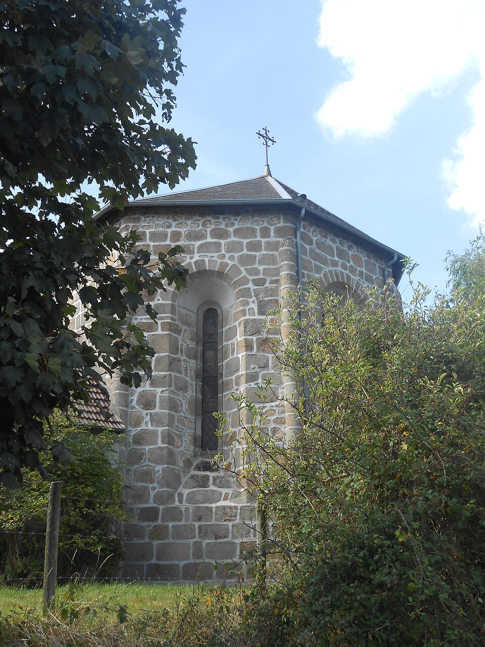 Chevet — église — Buxières — sous — Montaigut