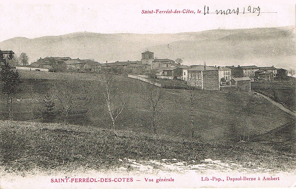 Saint — Ferréol — des — Côtes Carte postale 1909
