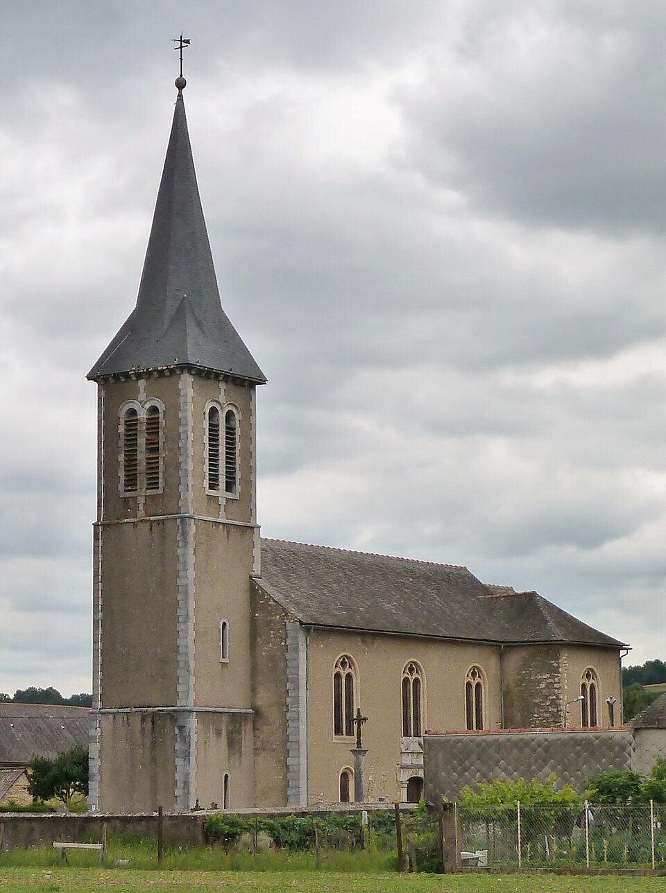 Eglise de Vielle — Adour de face