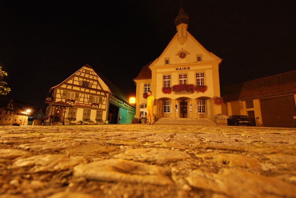 Kurtzenhouse — le centre, la nuit