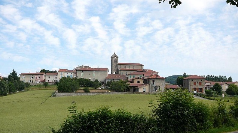 Vue sur La Chapelle sur Coise depuis la Madonne