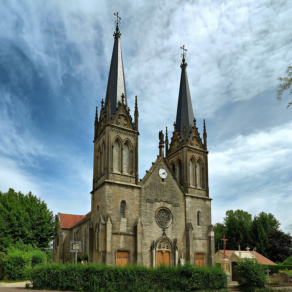 Bonnevent — Velloreille, l'église de la Sainte — Trinité