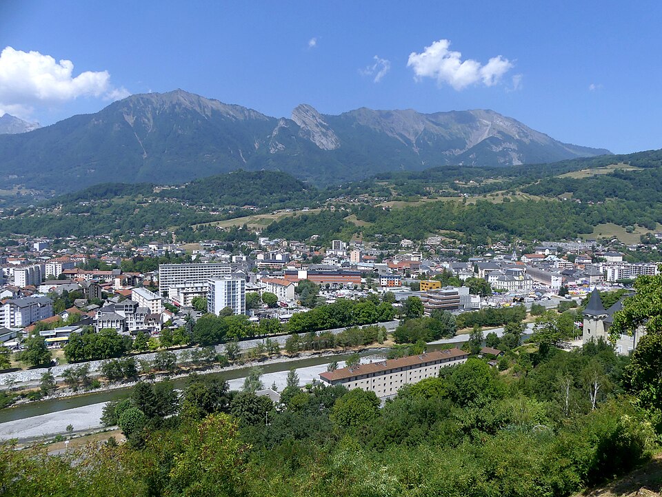 Albertville depuis le belvédère de Conflans (été 2018)