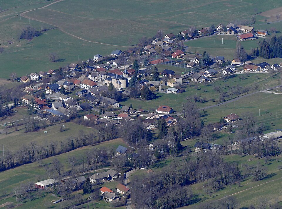 Vue de Montcel depuis le Revard en hiver (février 2021)