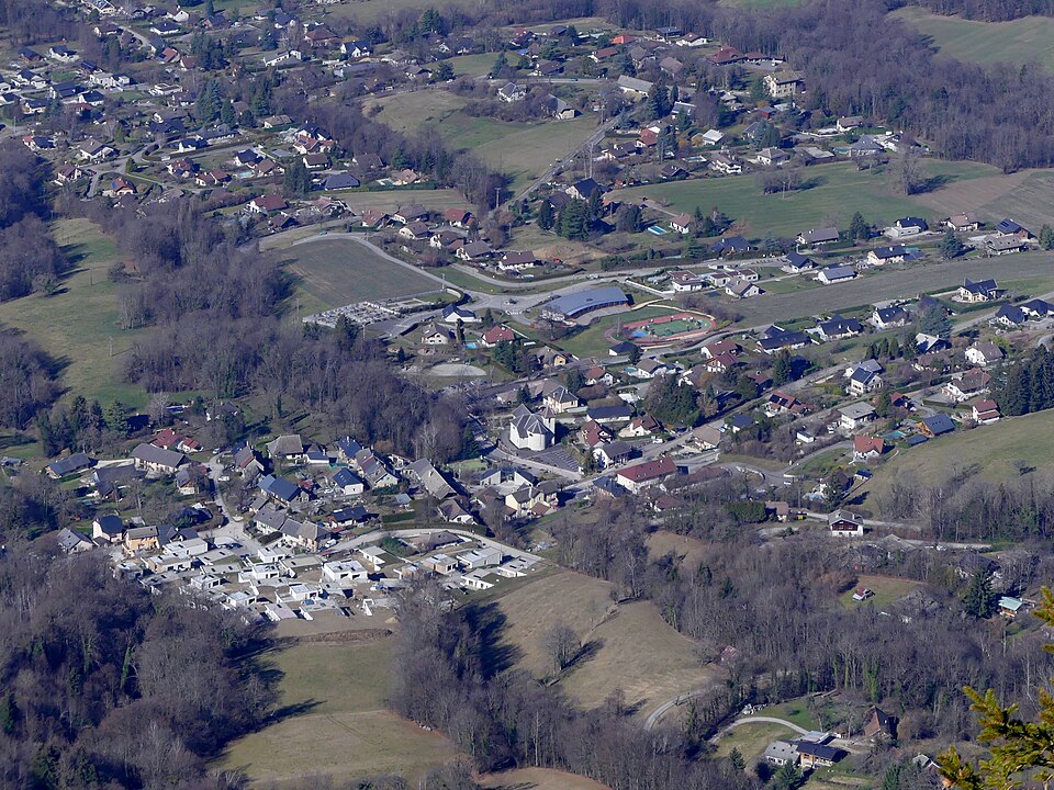 Vue de Pugny — Chatenod depuis le Revard en hiver (février 2021)