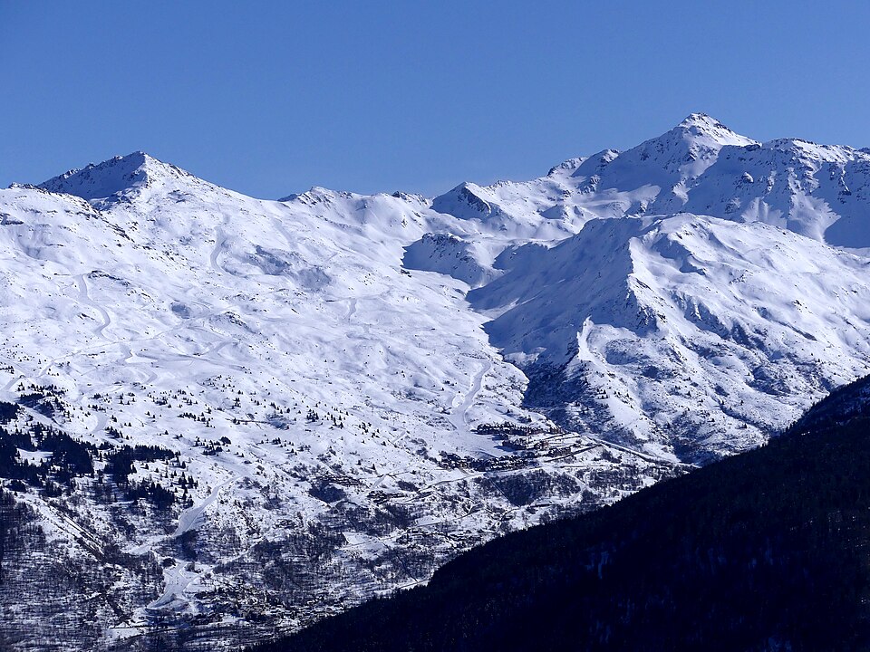 Domaine et station de ski de Valmeinier en hiver (février 2025)