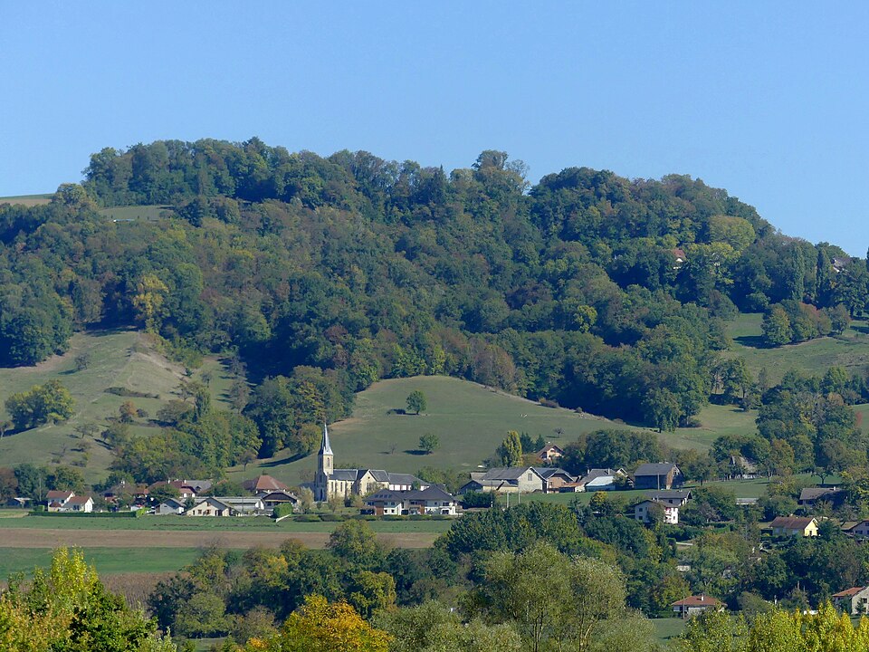 Village de Boussy vu depuis Rumily (automne 2018)