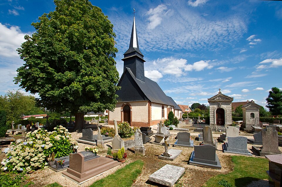 Église Notre — Dame du Silex et cimetière rue Principale à Bois — l’Évêque
