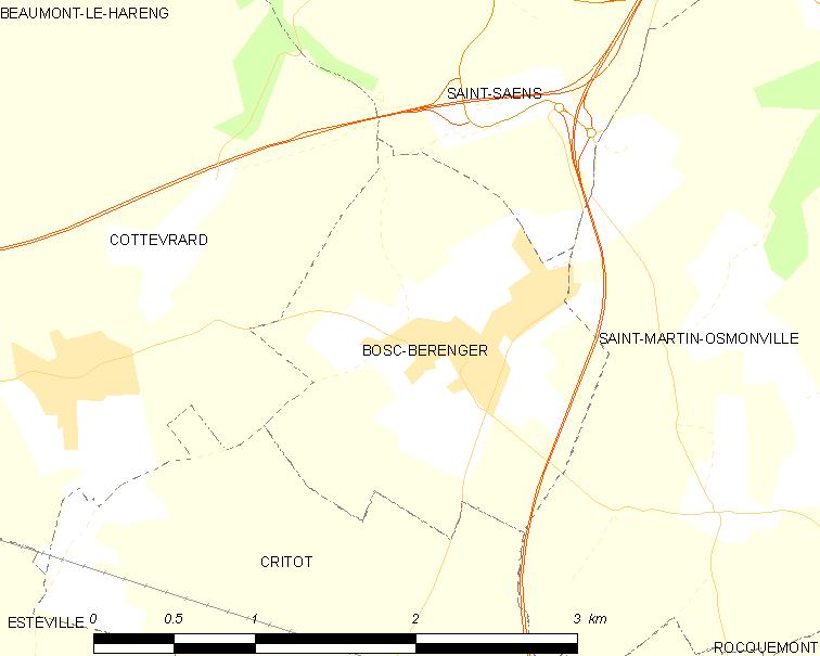 Map commune FR insee code 76119