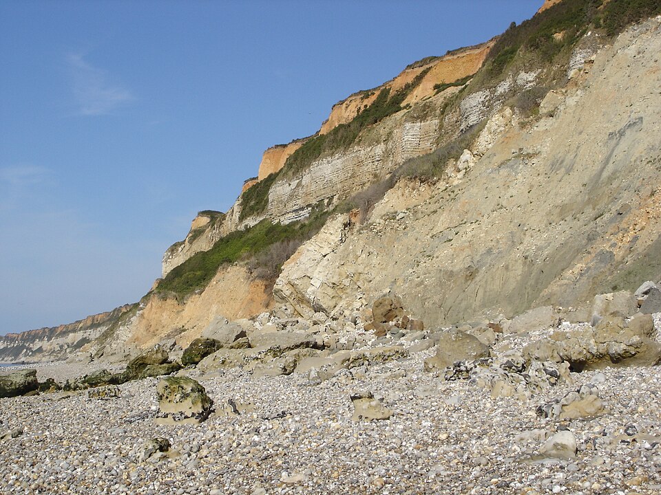 Falaises à Cauville — sur — Mer