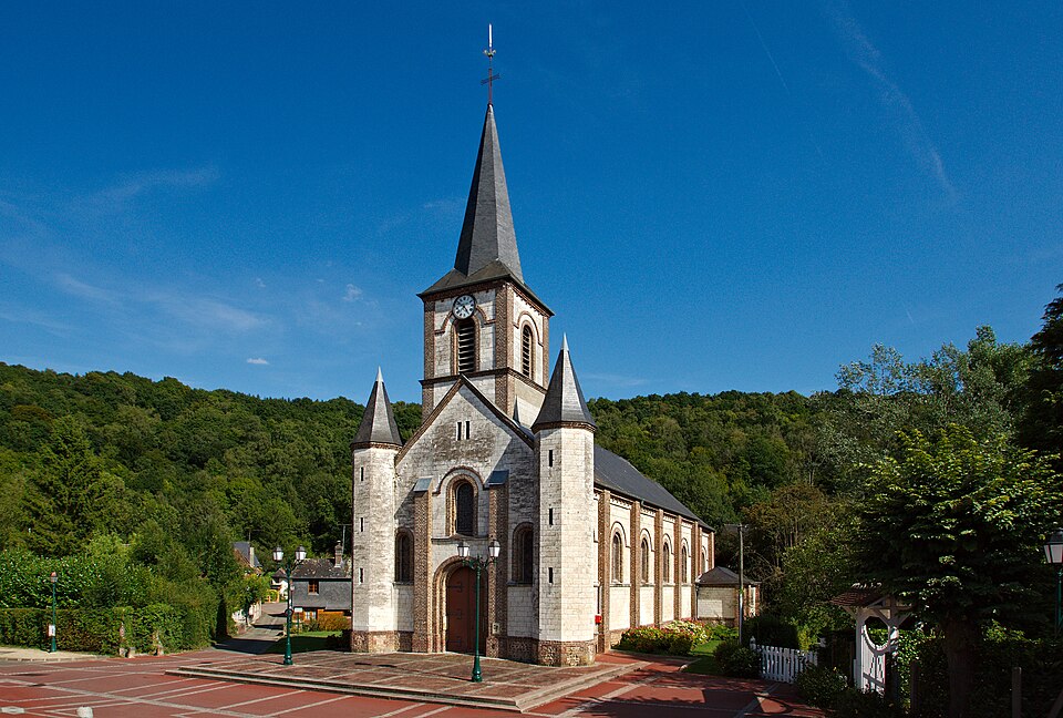 Église Saint — Martin de Saint — Martin — du — Vivier vue de côté