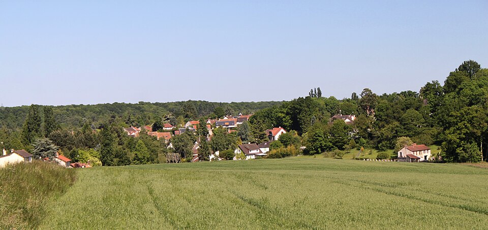 Vue d'Auffargis de la rue des Ponts des Murgers