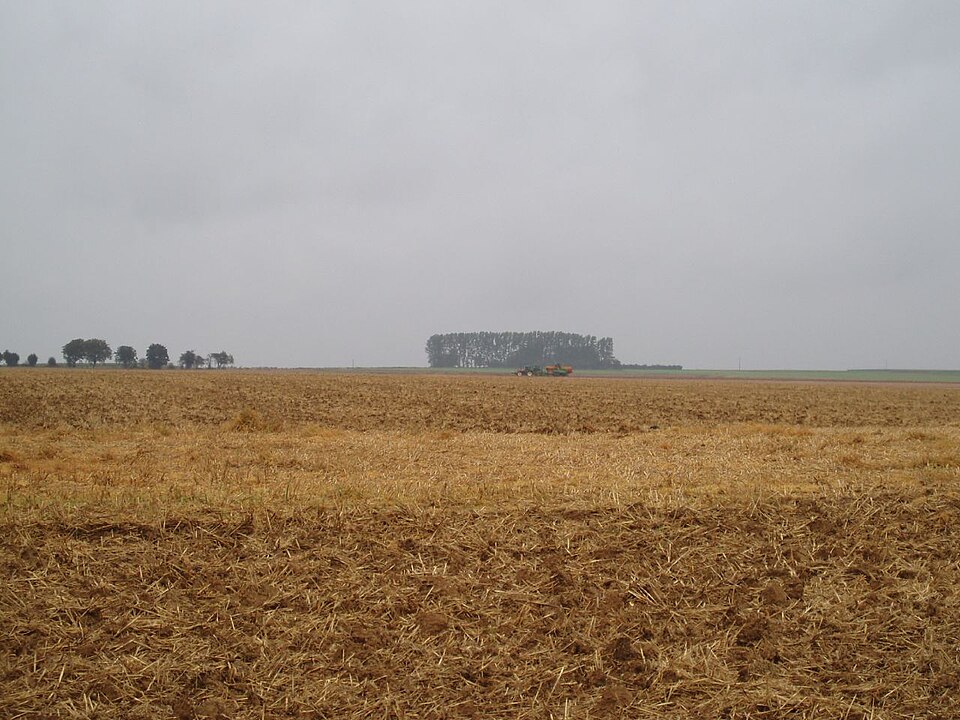 Contalmaison paysage après moisson