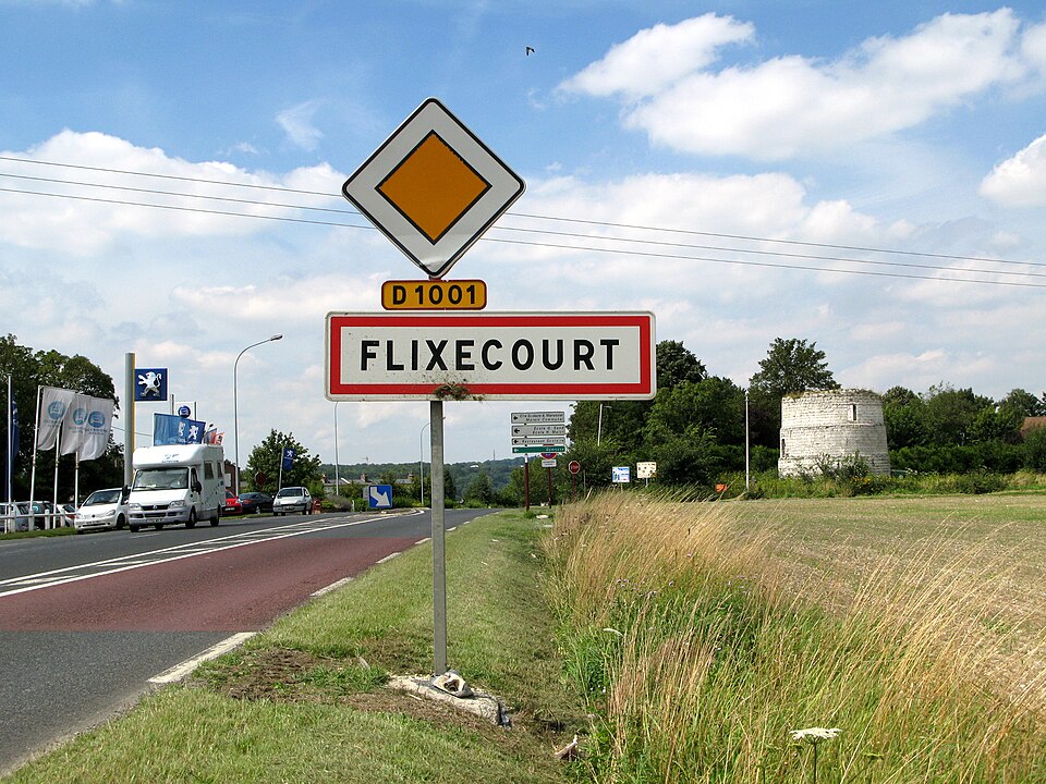 Flixecourt panneau entrée et moulin 1