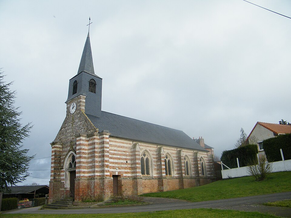 Fontaine — le — Sec, Somme, Fr, église (3)