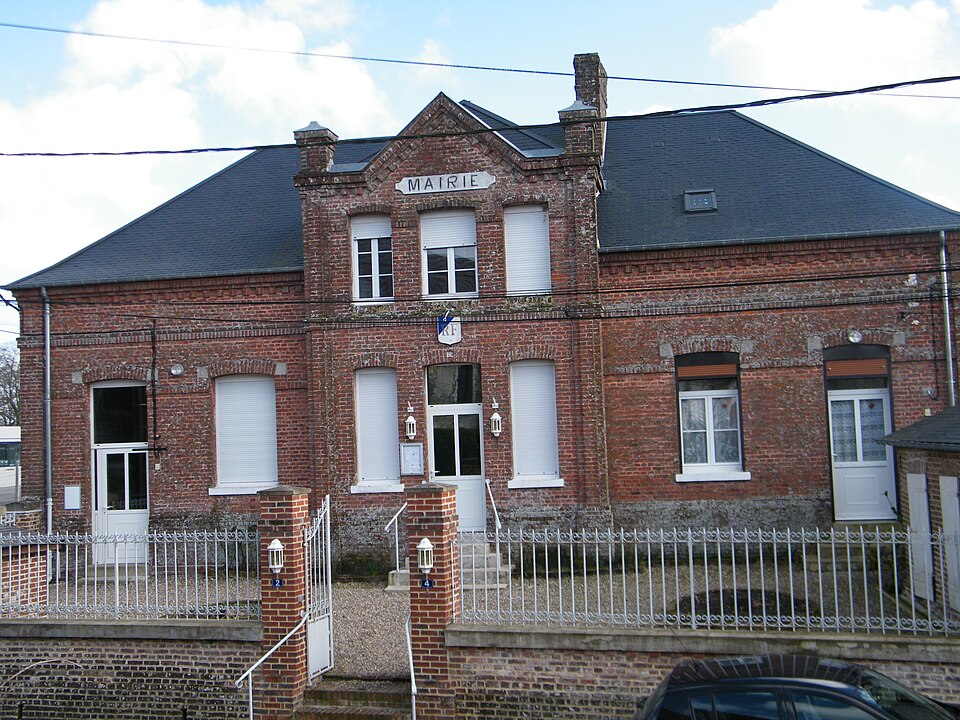 Fontaine — sur — Maye, Fr — 80, mairie — école