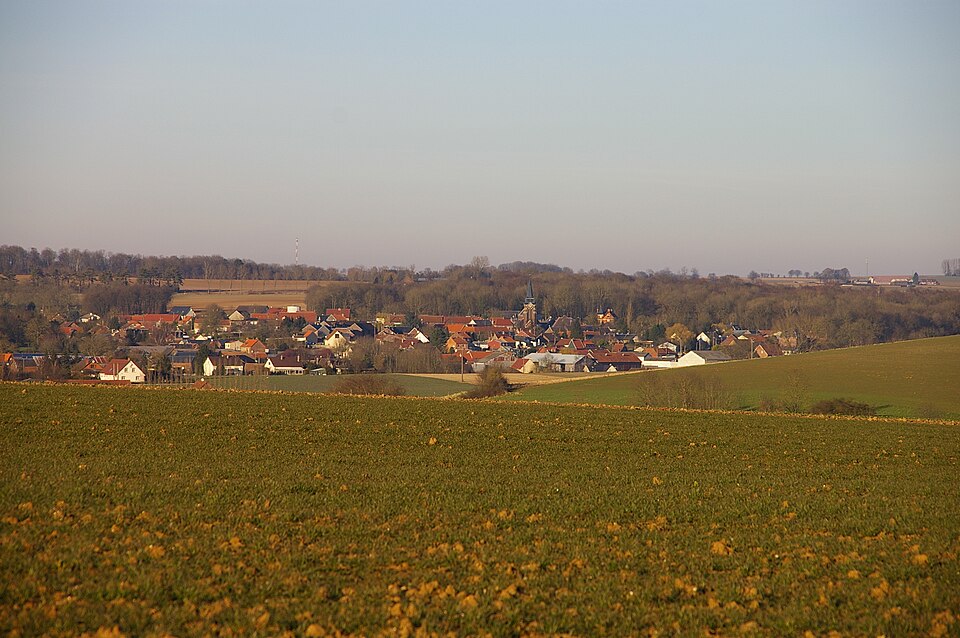 Fricourt depuis le chemin de la Boisselle