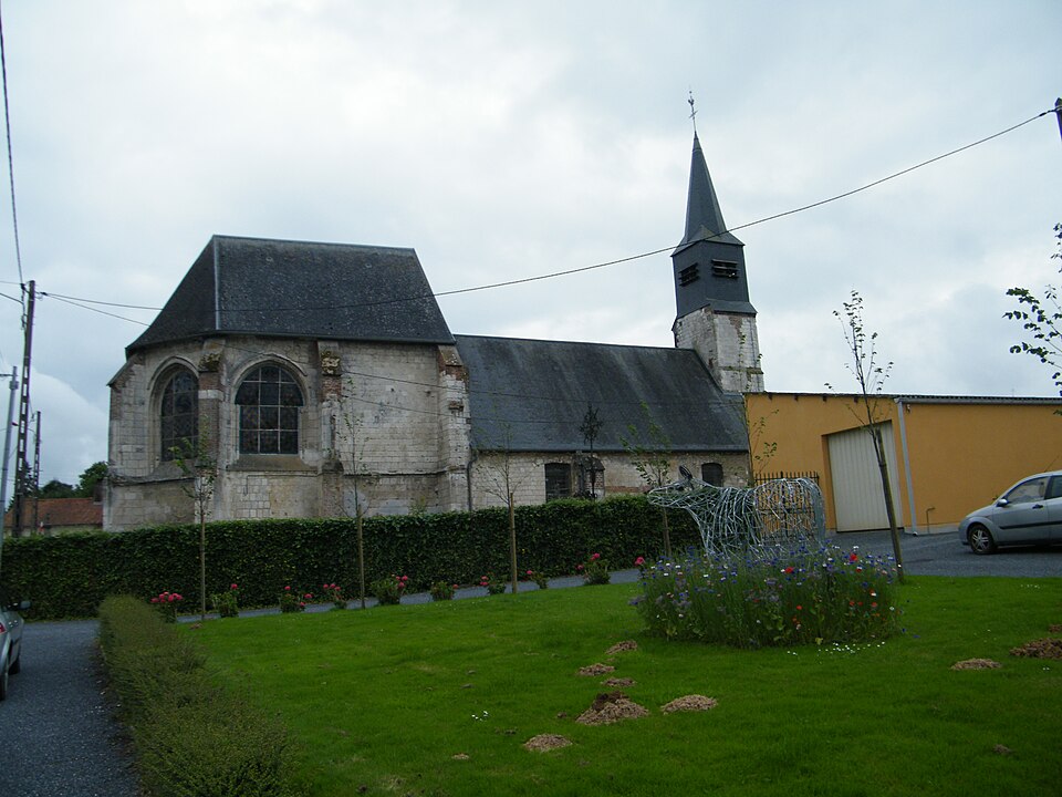Heuzecourt, Somme, Fr, église saint — Jean — Baptiste