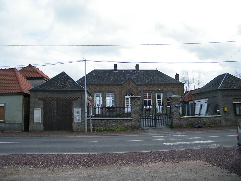 Hiermont, Fr — 80, mairie — école