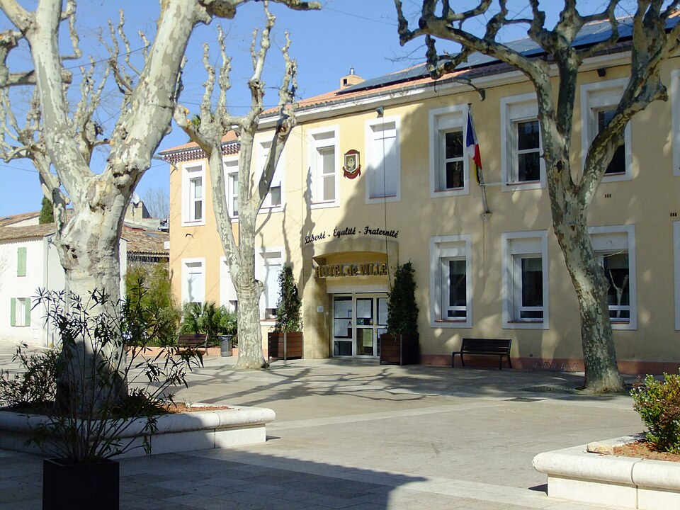 La Farlede, Var, France — Place de la liberté, mairie entrée