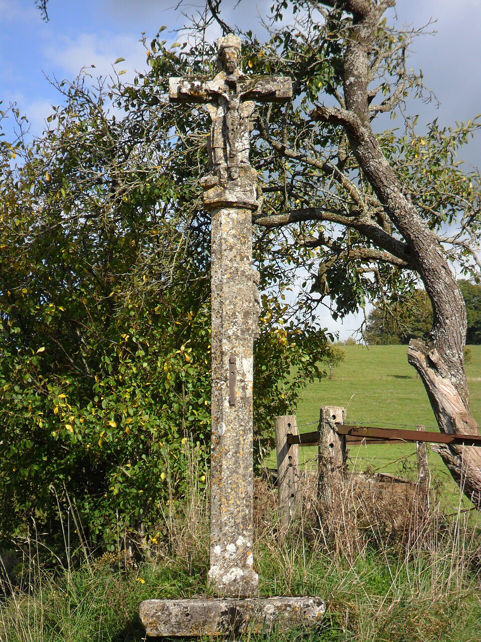 PA00107122.Croix de chemin de Courcelles — sous — Châtenois