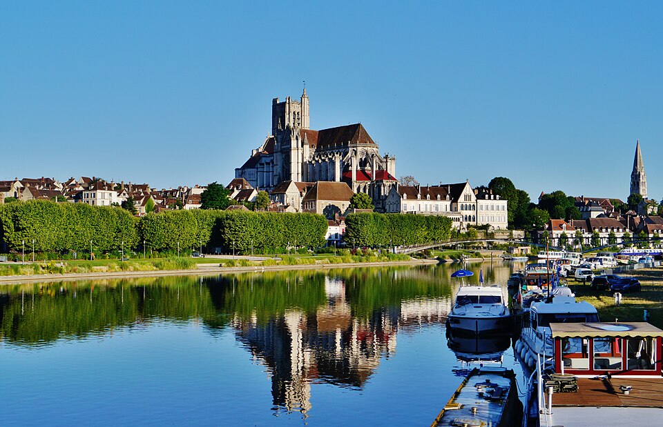 Auxerre Stadtpanorama vom Pont Paul Bert 5