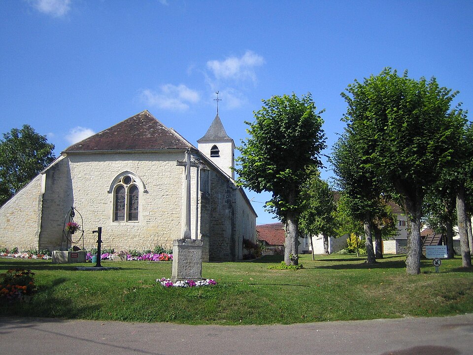 Vue de l'église de Lichères — près — Aigremont (Yonne, France)