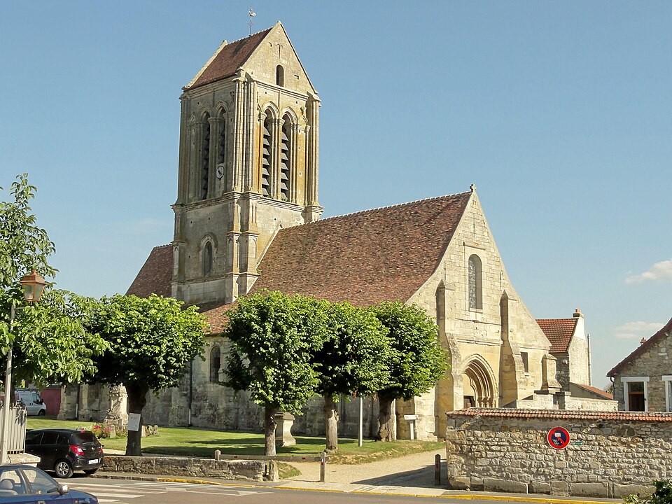 Hérouville (95), église Saint — Clair, vue depuis le nord — ouest