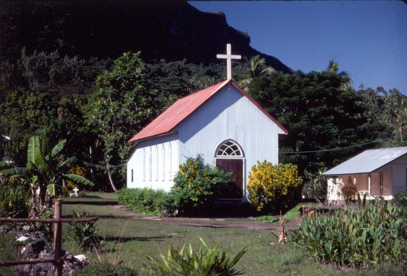 Bora Bora, local church — French Polynesia